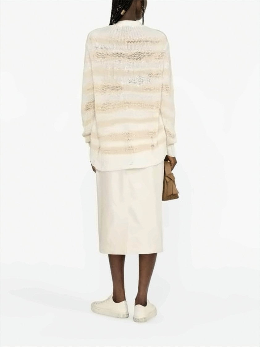 Acne Studios Soft Knit Cardigan With V-Neck And Relaxed Fit