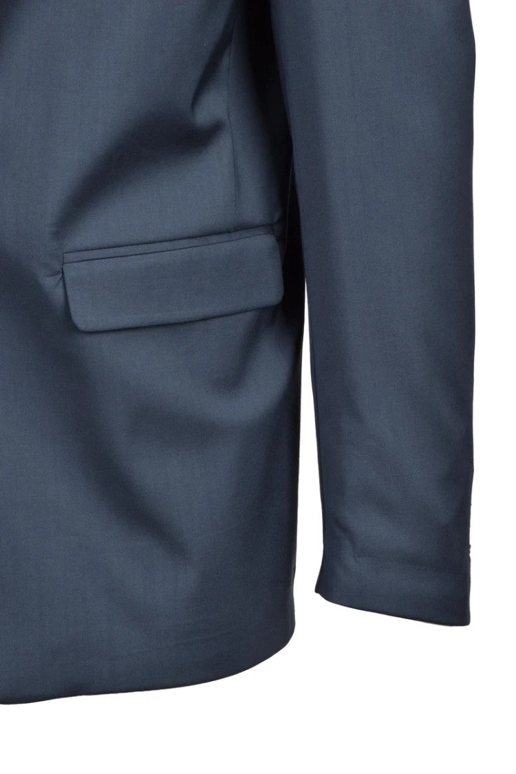 Costumein Structured Blue Wool Blazer