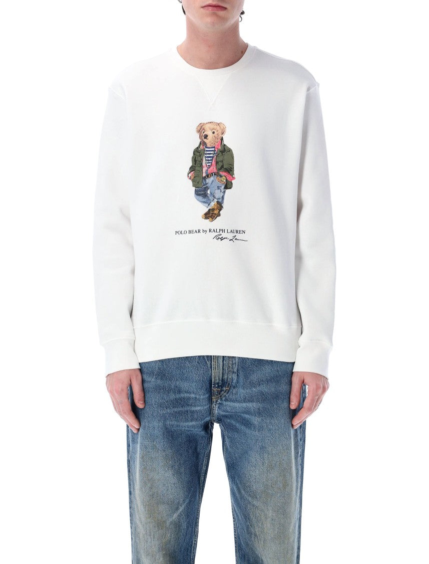 Polo Ralph Lauren White Polo Bear Graphic Sweatshirt