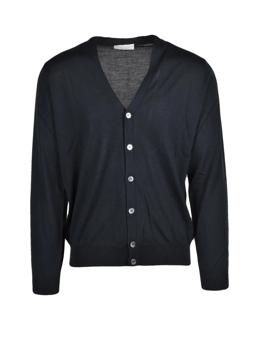 Filippo De Laurentiis Green Merino Wool Cardigan