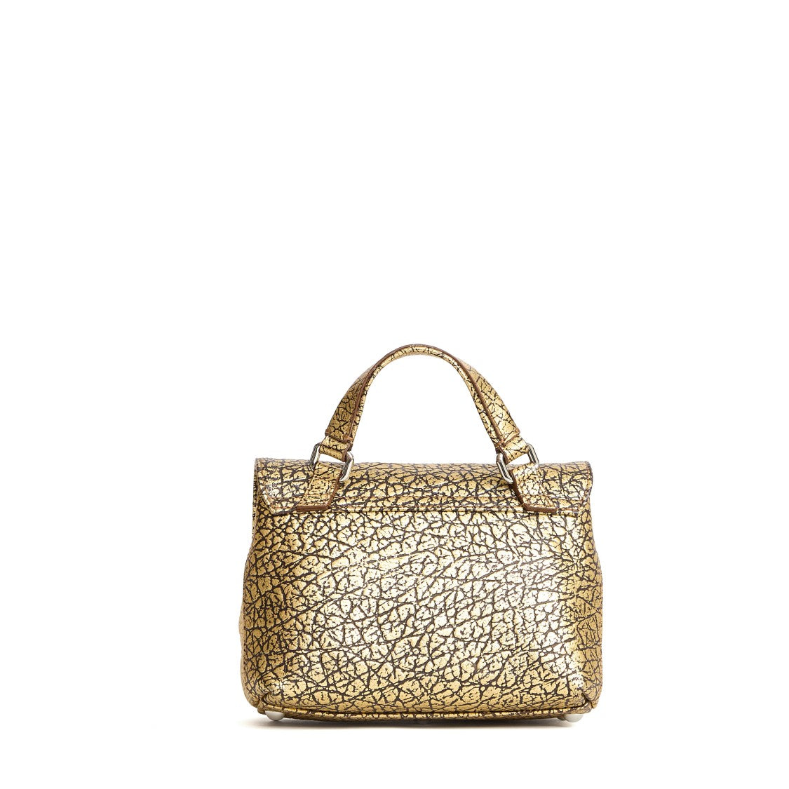 Zanellato Compact Structured Burgundy Shoulder Bag With Turn-Lock Closure