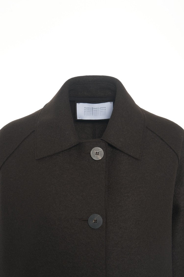 Harris Wharf London Maxi-Length Virgin Wool Coat With Classic Collar