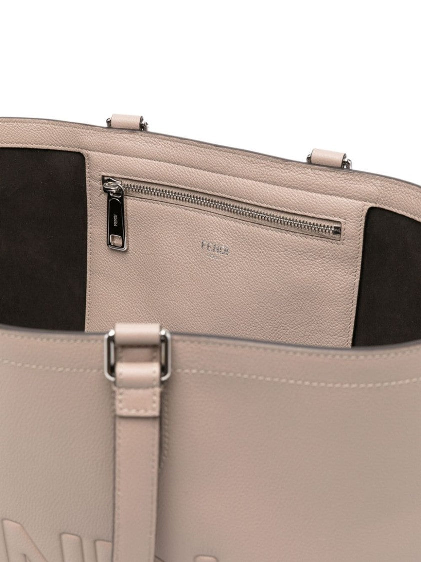 Fendi Beige Calf Leather Shoulder Bag