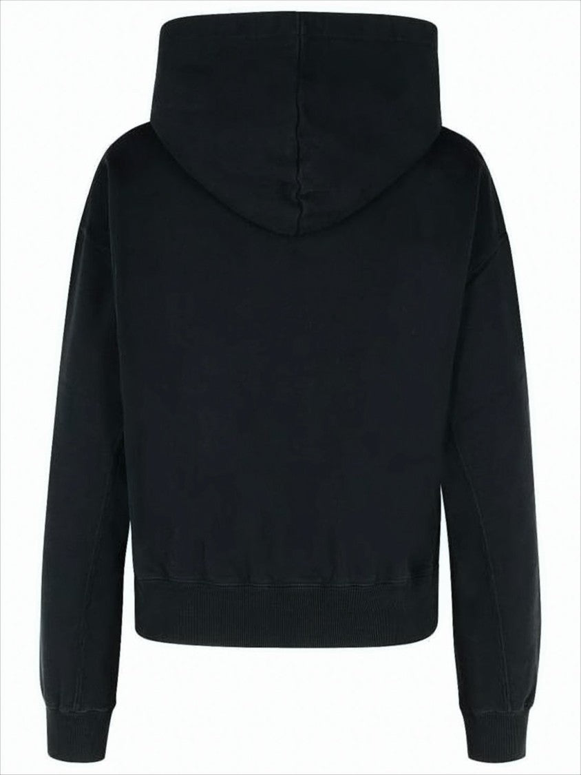 J. W. Anderson Cropped Hooded Sweatshirt In Soft Cotton Fabric