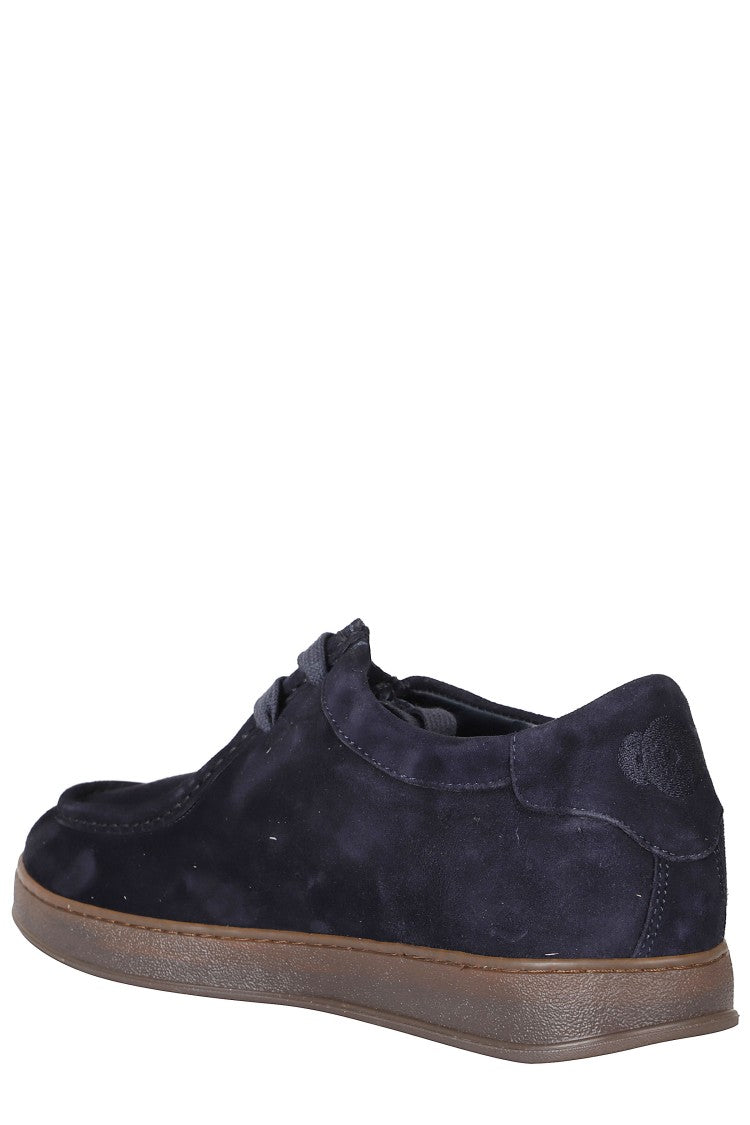 Soldini Navy Blade Amalfi Suede Moccasin Sneakers