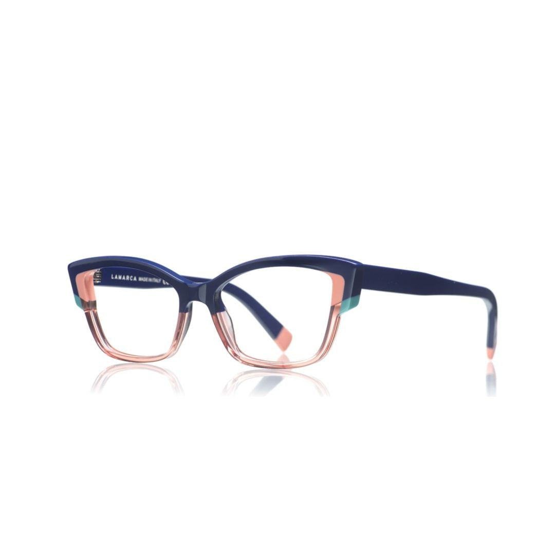 Lamarca Fusioni 170 Bold Rectangular Acetate Eyeglasses With Translucent Accents