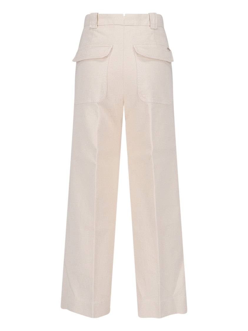 Incotex Wide-Leg Cotton Trousers With Tailored Finish