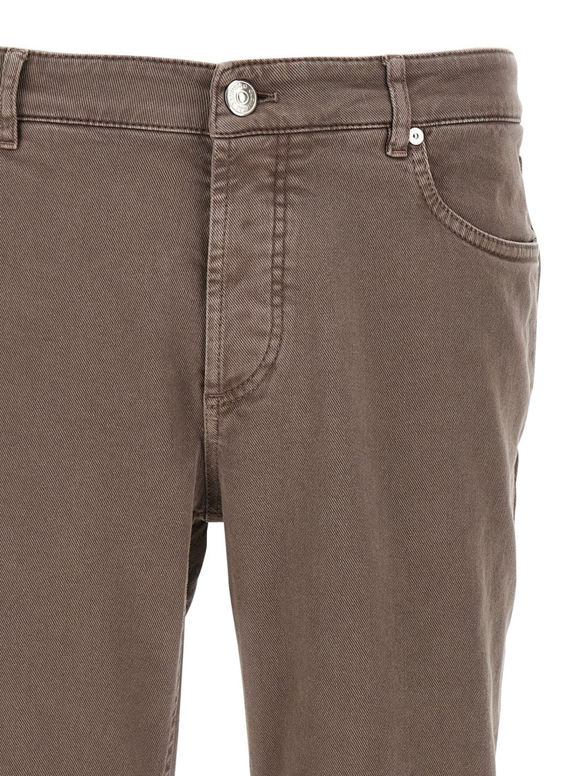 Brunello Cucinelli Garment-Dyed Cotton Denim Jeans