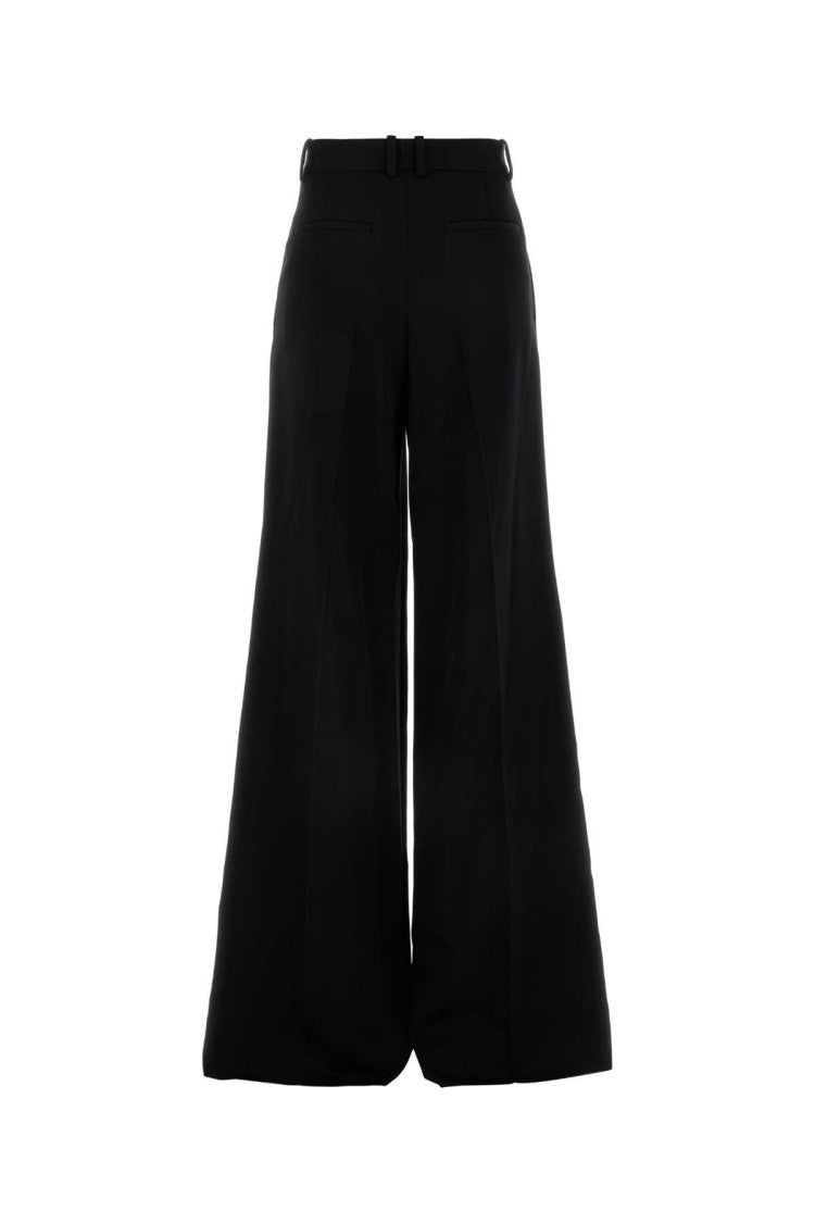 Saint Laurent Black Wool Wide-Leg Pant
