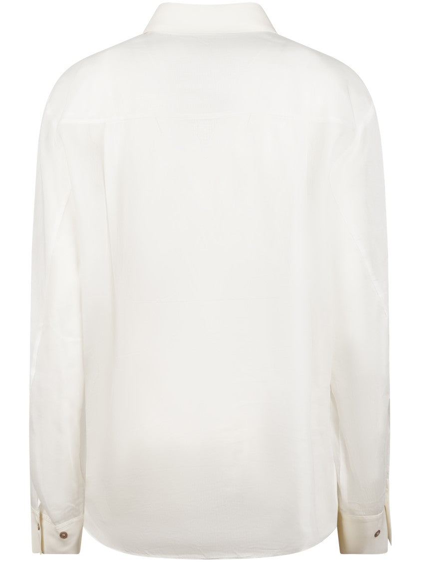 Forte Forte Crepe De Chine Shirt With Classic Collar