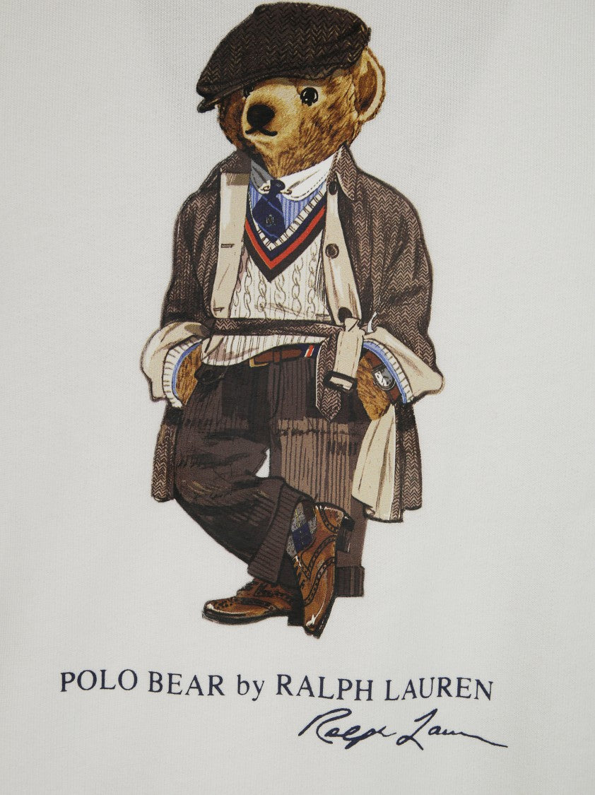 Polo Ralph Lauren Graphic-Emblazoned White Hoodie With Drawstring Hood