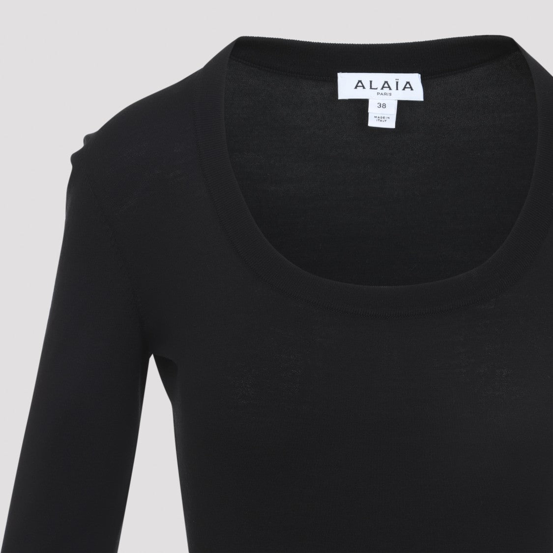 Alaïa Ruffle Black Wool Mini Dress