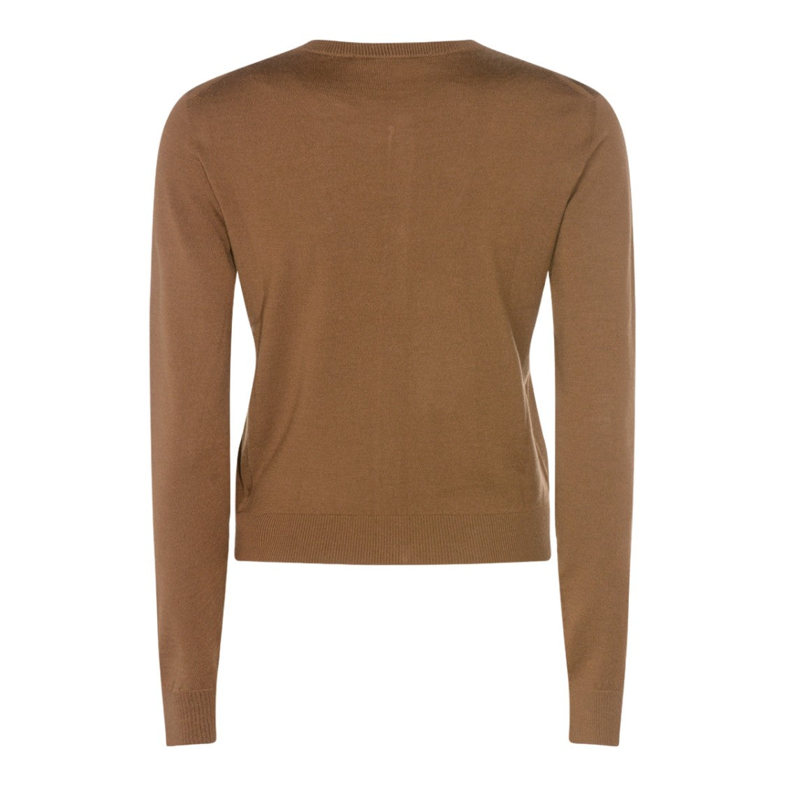Zanone Fitted Brown Cardigan With Integrated Button Placket