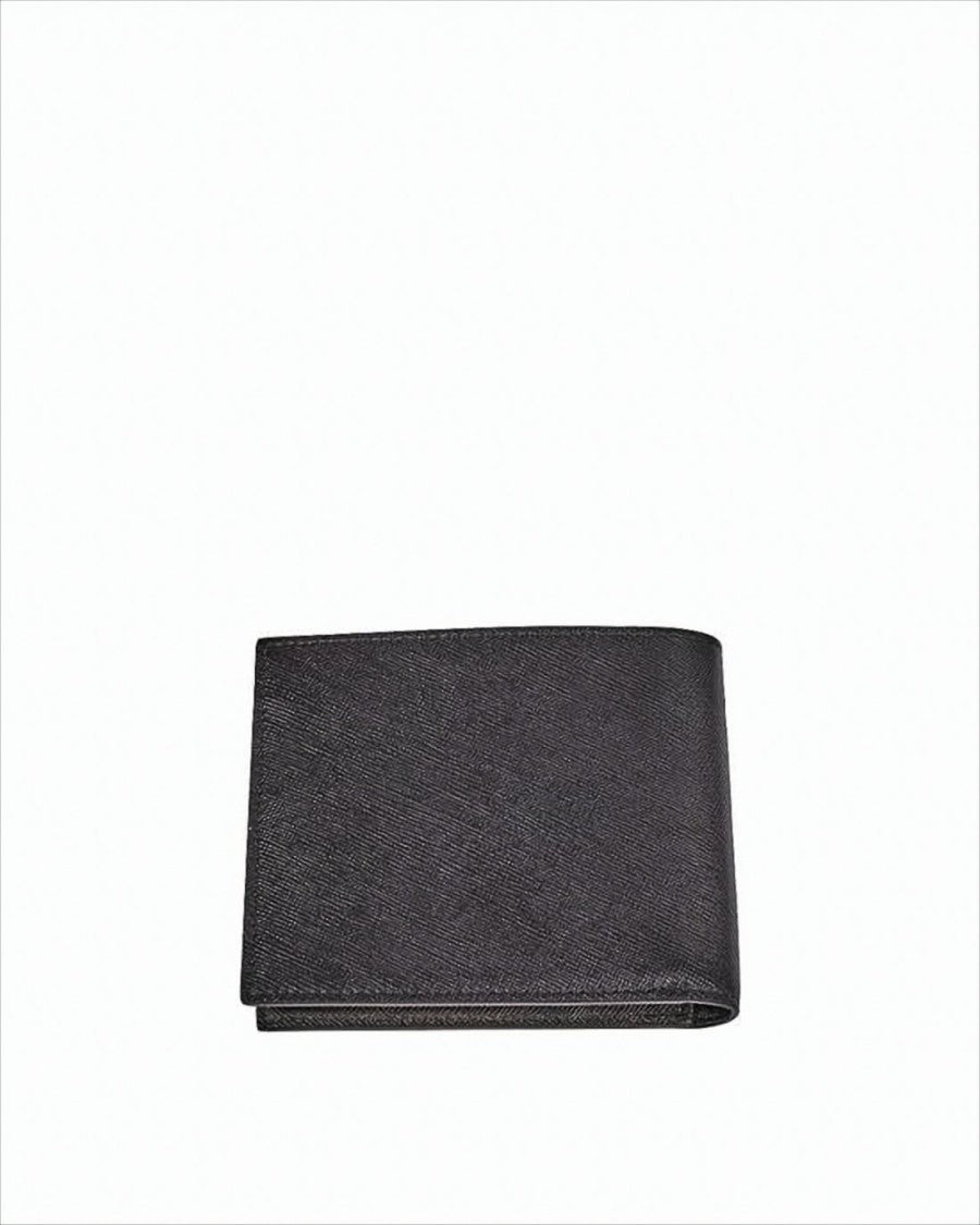 Paul Smith Textured Calf Leather Bifold Wallet With Multicolor Stripes