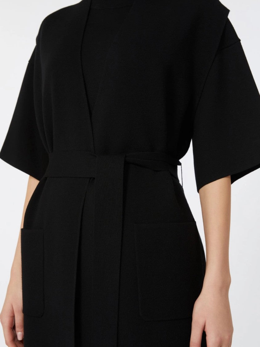 Max Mara Tailored Black Vest With V-Neckline