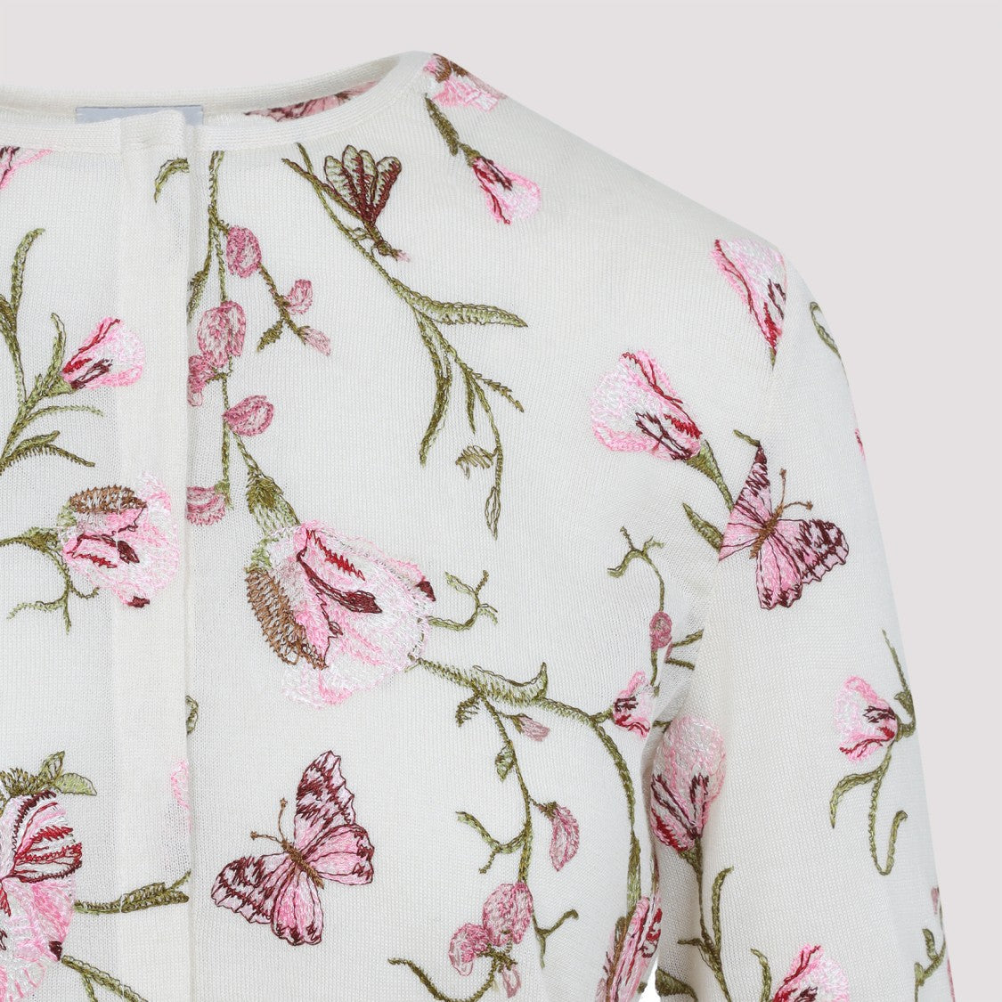 Giambattista Valli Floral Embroidered Cashmere-Silk Knitwear
