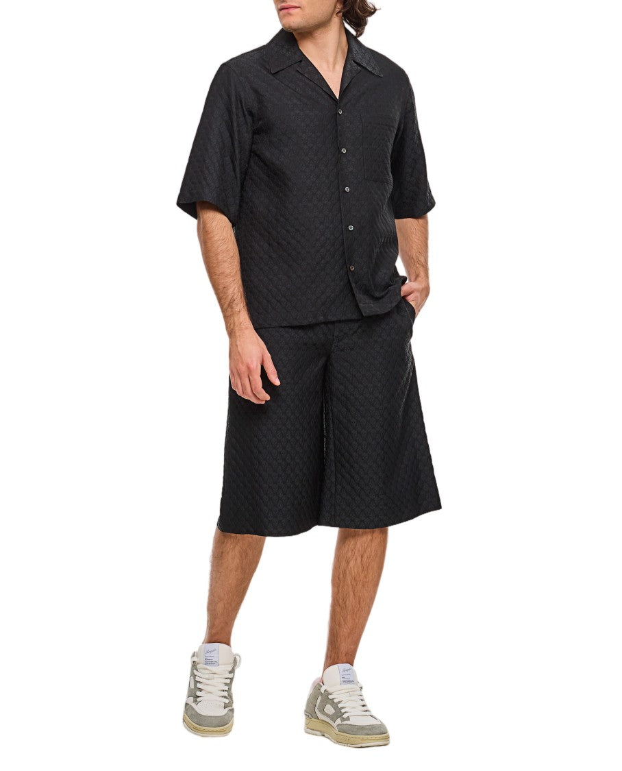 Alexander Mcqueen Knee-Length Printed Pyjama Shorts With Hidden Zip Closure