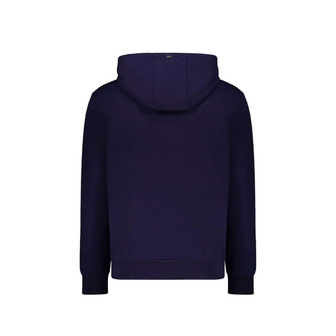 Herno Relaxed Fit Blue Cotton Logo Hoodie