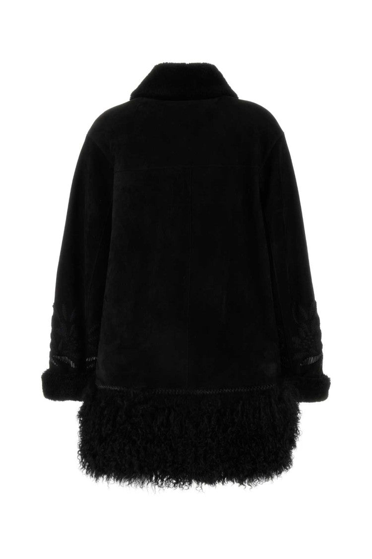 Ermanno Scervino Black Shearling Jacket
