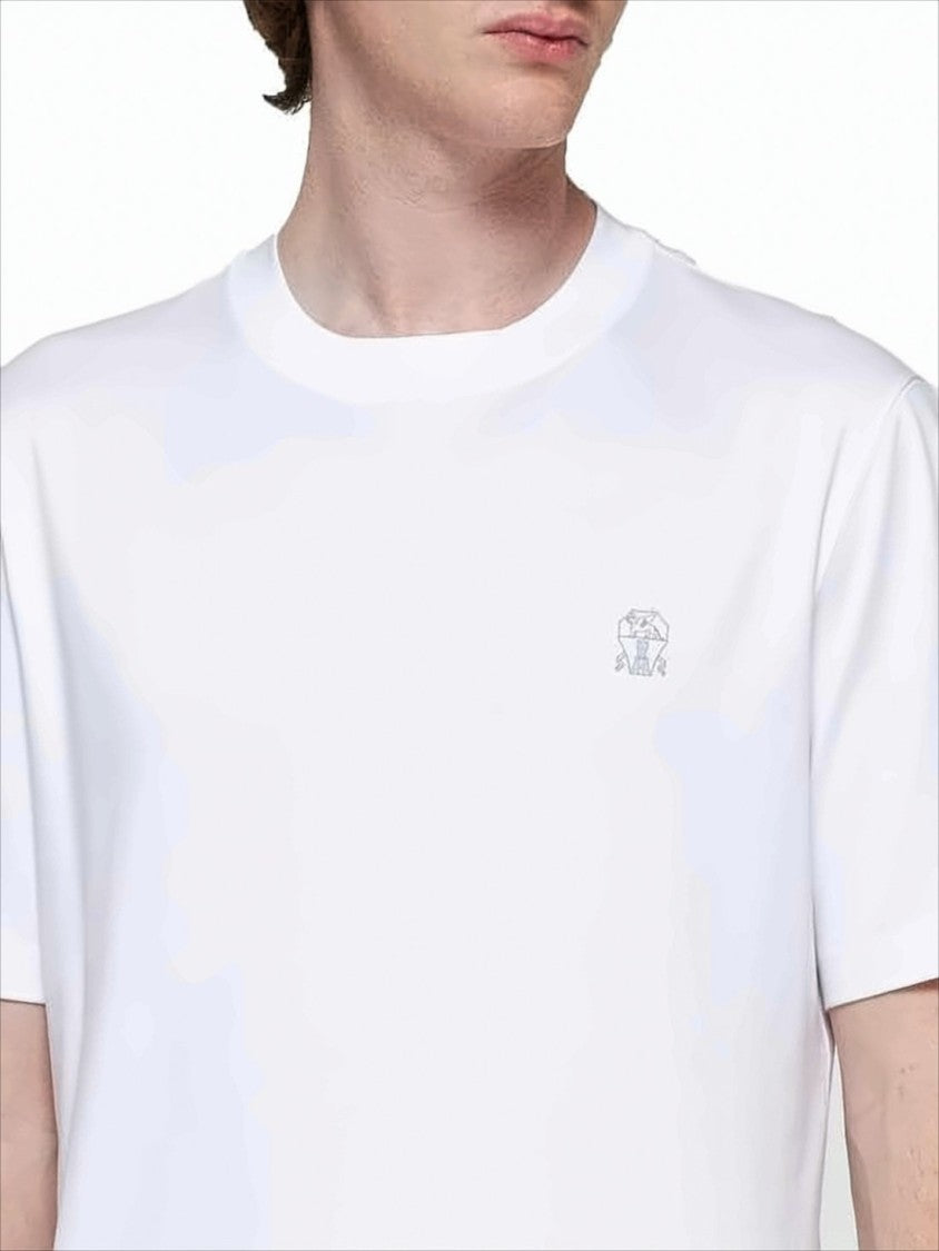 Brunello Cucinelli White Minimalist Crew Neck T-Shirt