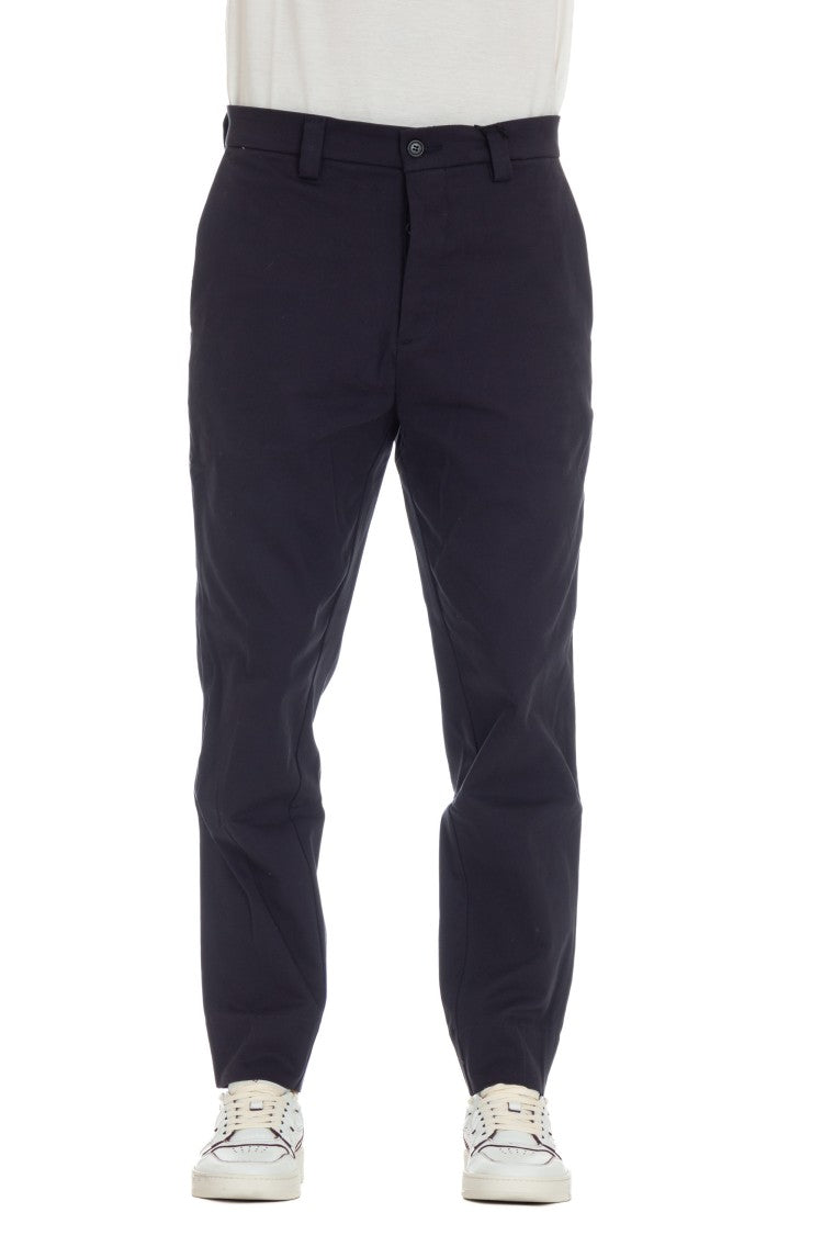 Haikure Baggy Cotton Chino Pants With Hidden Closure
