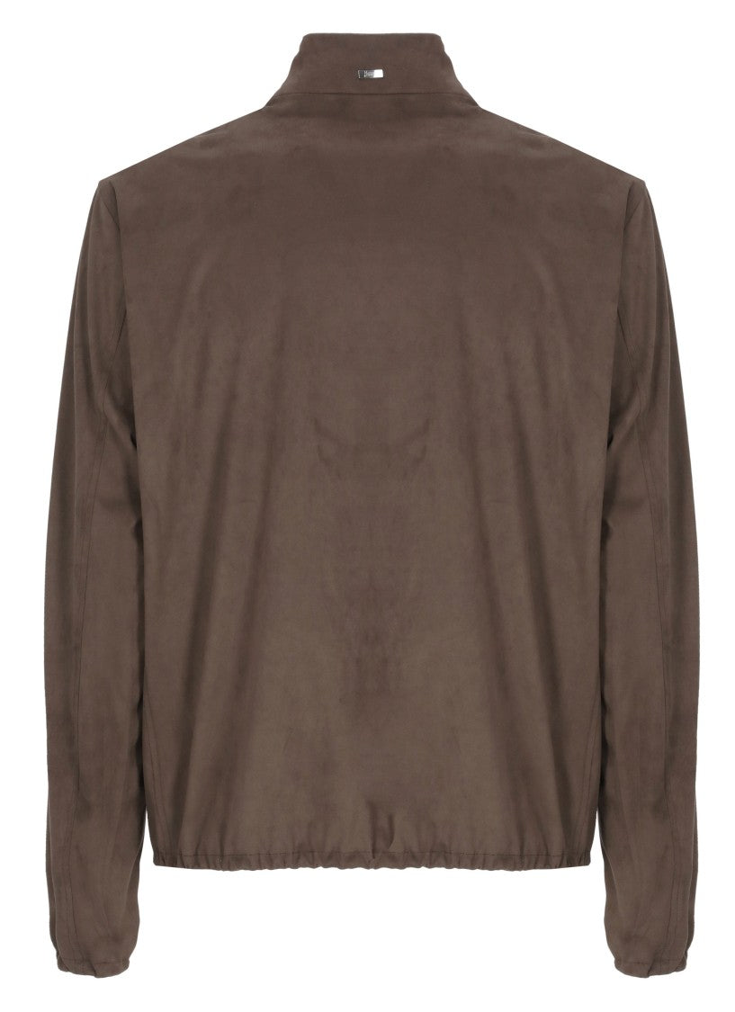 Herno Brown Sede High Neck Bomber Jacket