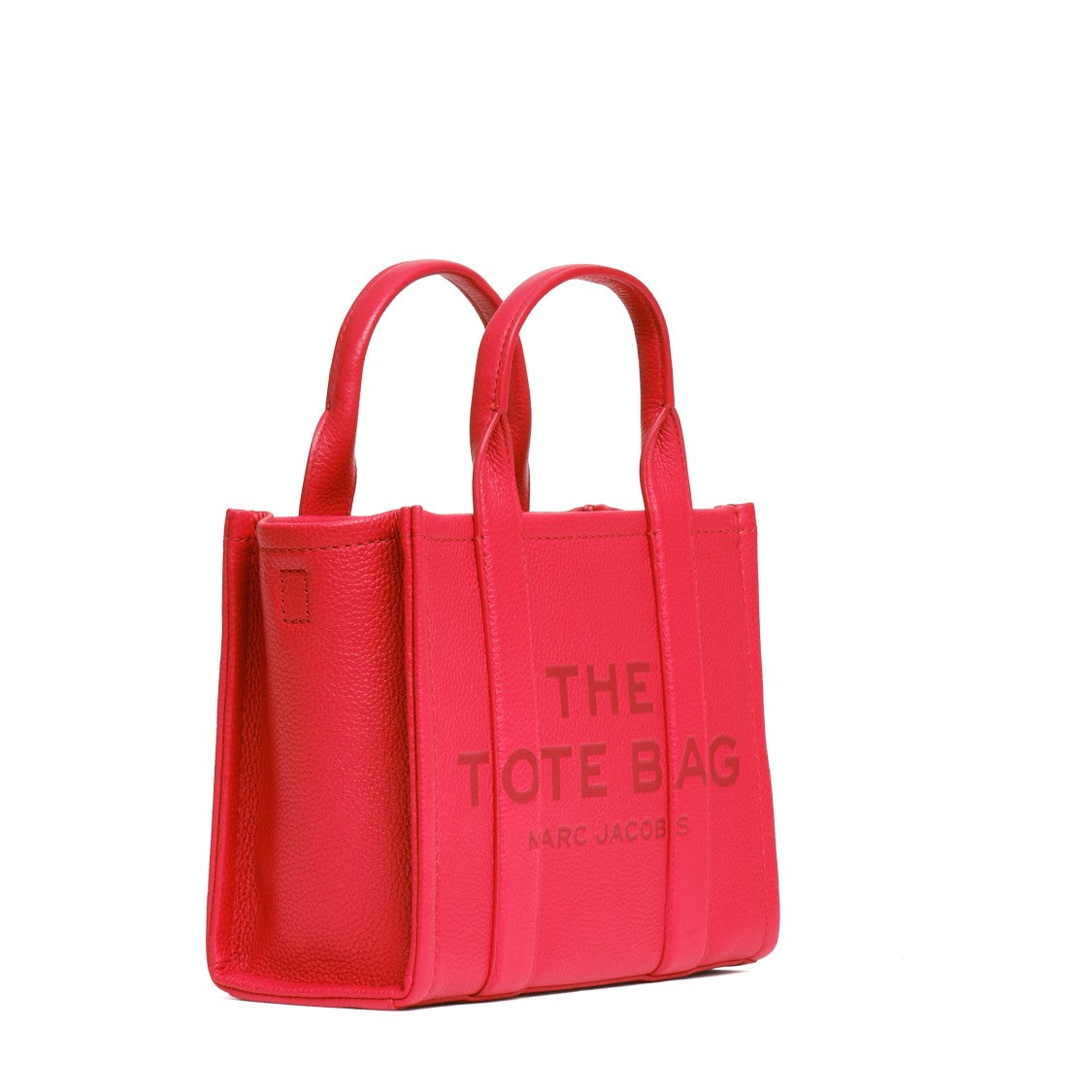 Marc Jacobs Structured Red Full-Grain Leather Small Tote Bag