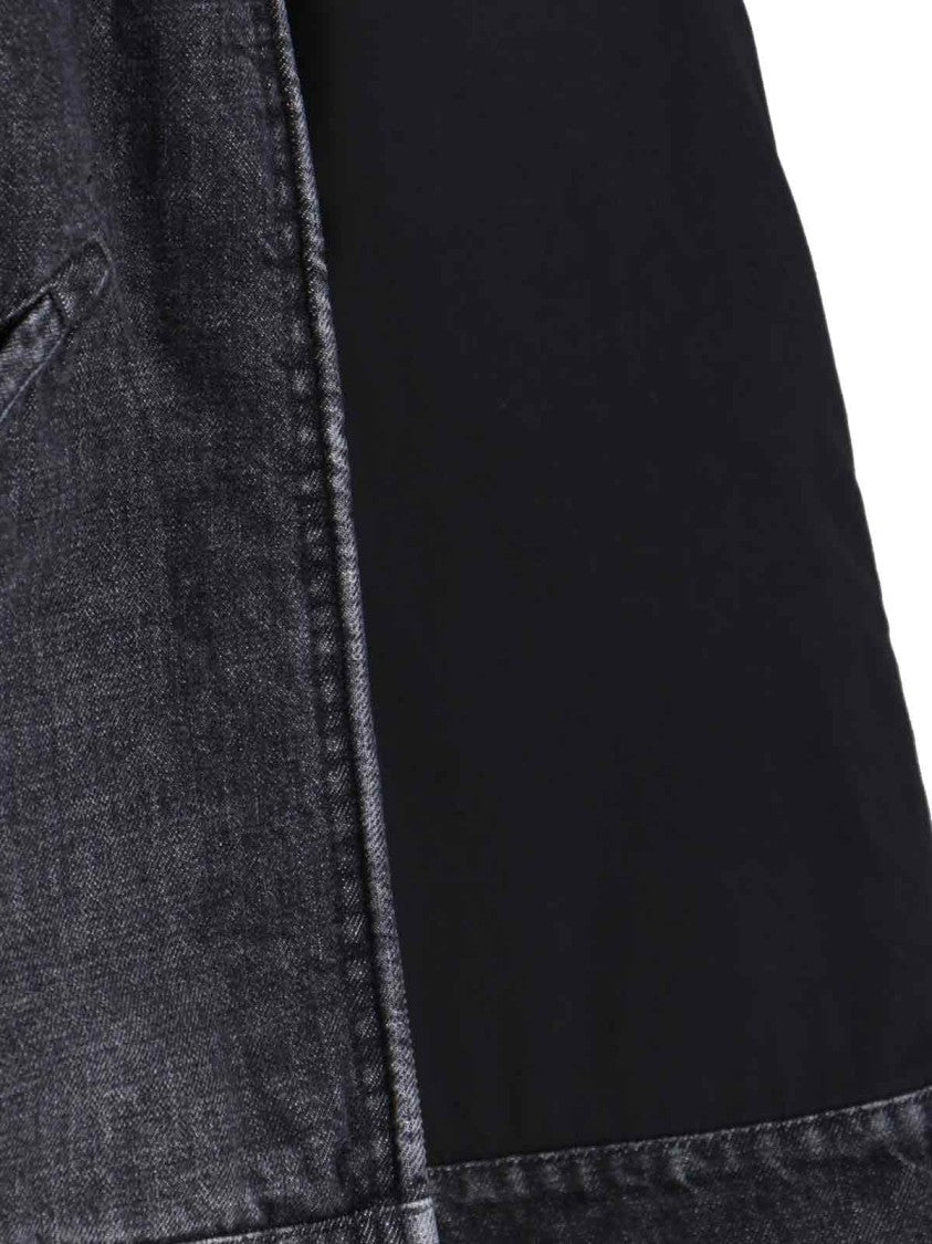 Maison Margiela Black Denim Zip Jacket With Classic Collar