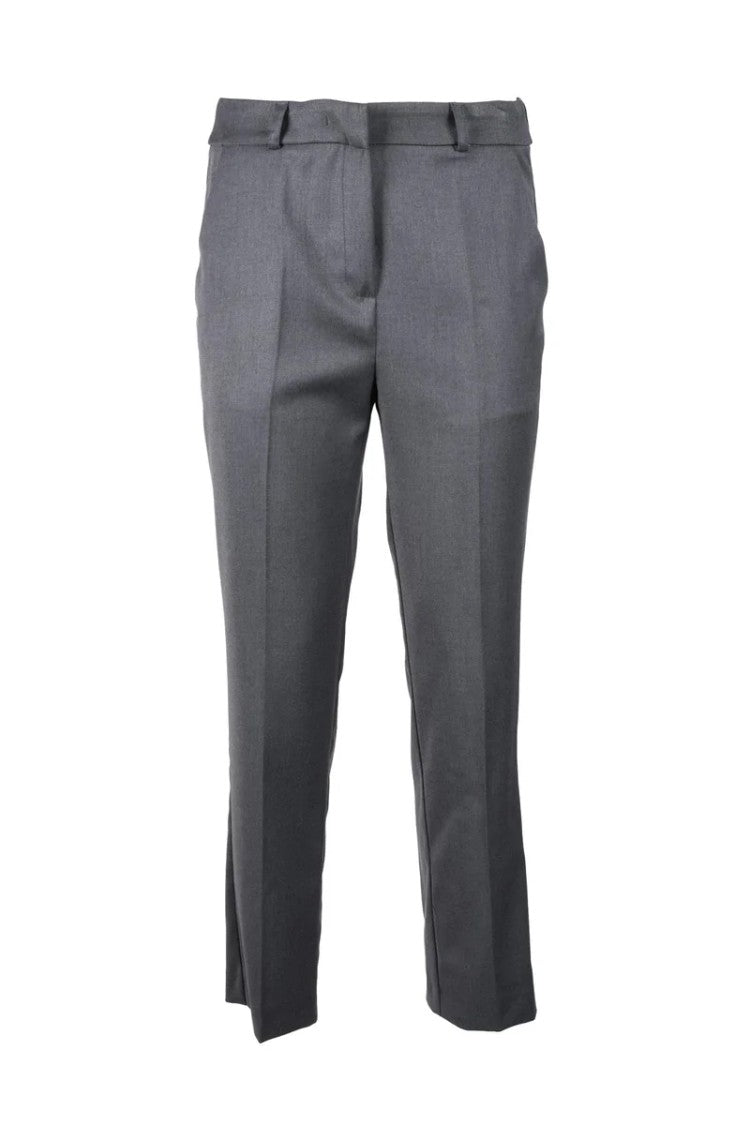 Etichetta Nera* Mid-Rise Tailored Stretch Trousers With Front Creases