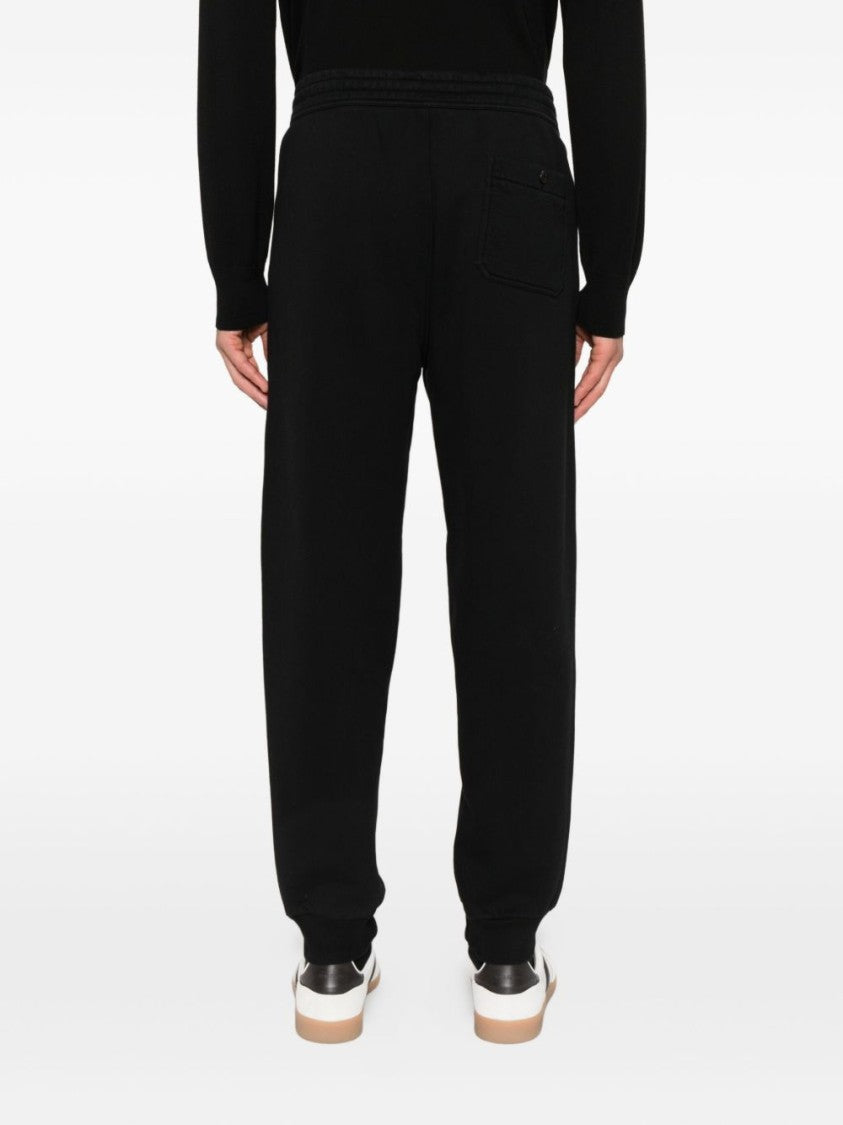 Tom Ford Relaxed Fit Black Trousers With Ribbed Cuffs