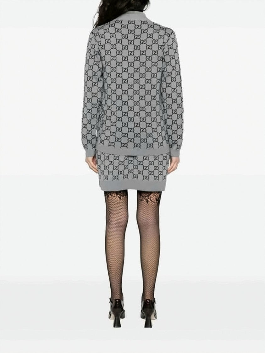 Gucci Classic V-Neck Cardigan With All-Over Logo Pattern