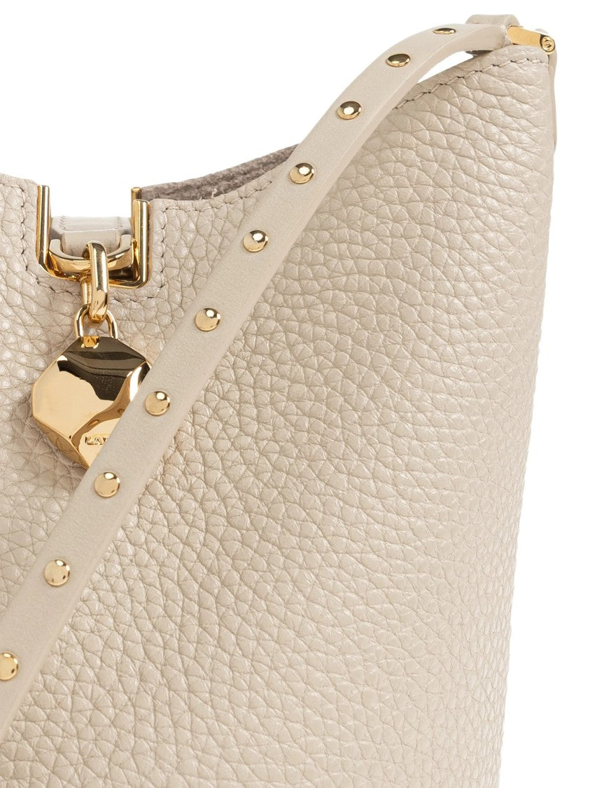 Lanvin Neutral Bucket Bag With Strap Calf Bag