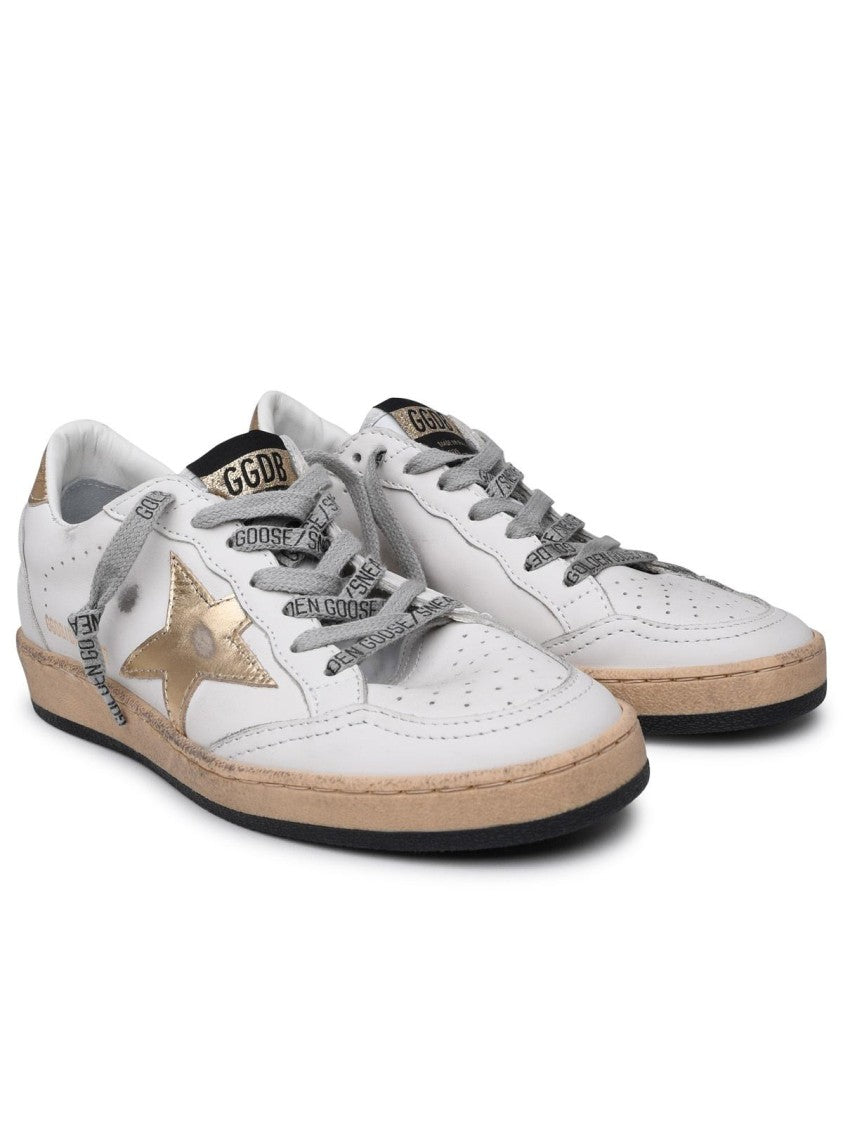 Golden Goose Superstar Sneakers In White Leather
