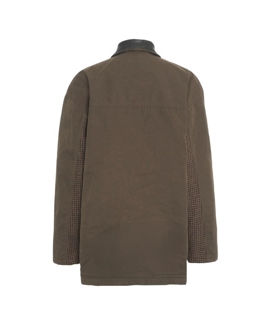 Department Five Scruff Jacket With Contrast Leather Collar