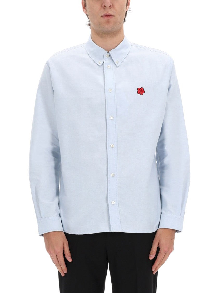 Kenzo Boke Flower Logo Cotton Casual Shirt