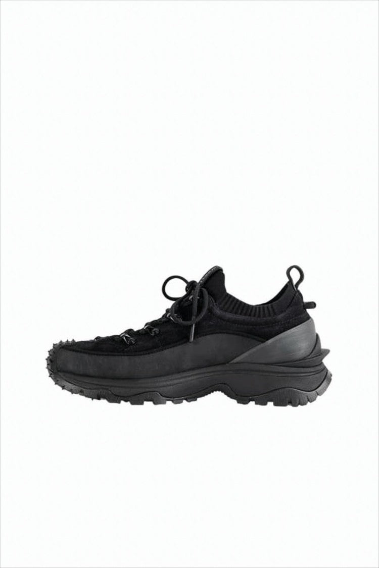 Moncler Low-Profile Black Sneakers With Rugged Rubber Sole