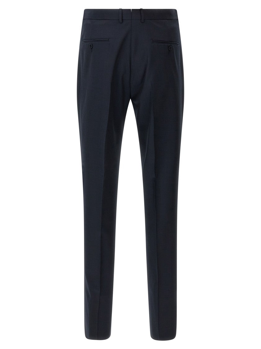 Zegna Single-Breasted Wool Dress With Tailored Trousers