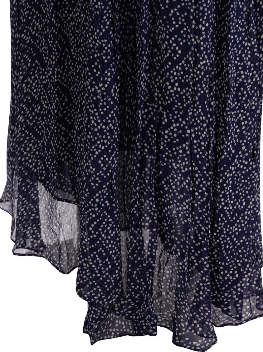 Isabel Marant Étoile Blue Viscose Skirt With Ruffle Detail