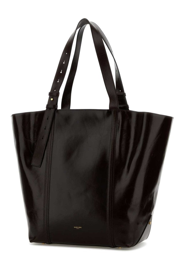 Golden Goose Dark Brown Leather 24.7 Shopping Bag