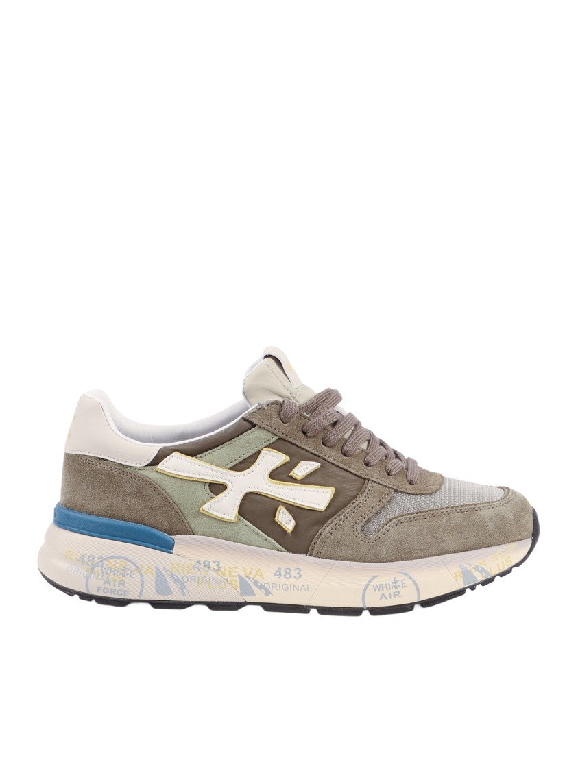 Premiata Modern Green And Grey Sneakers