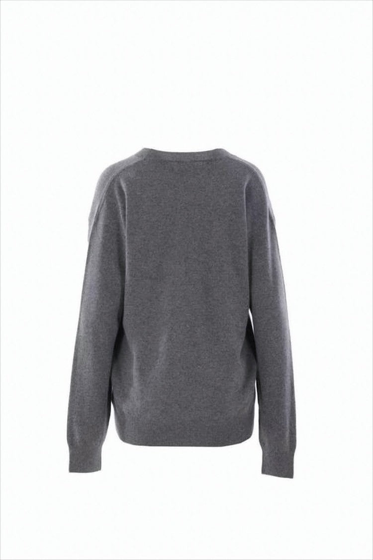 Saint Laurent Soft Wool Sweater With V-Neckline And Ribbed Cuffs