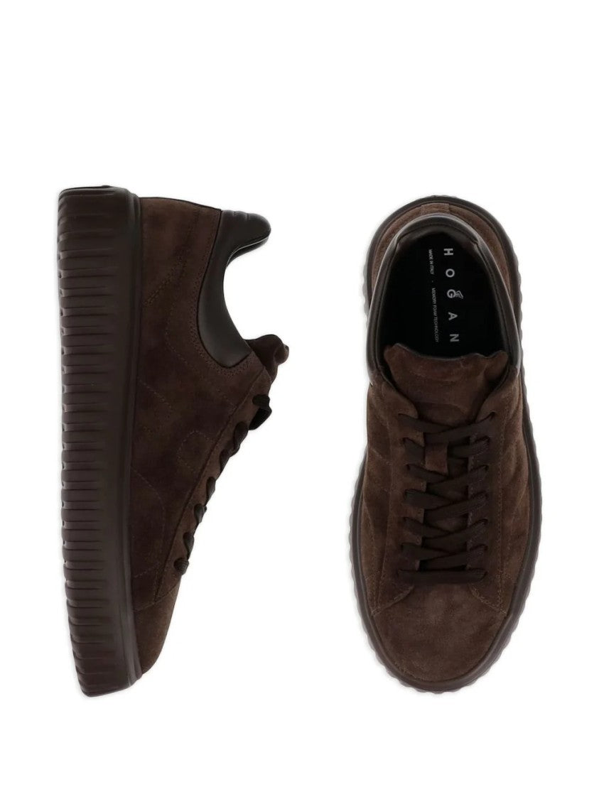 Hogan H-Stripes H Lace-Up Shoes With Calfskin Finish
