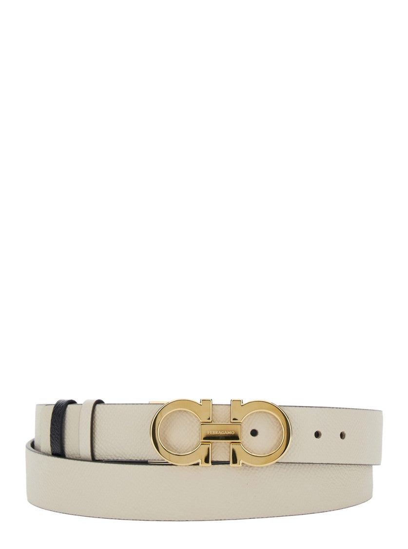 Salvatore Ferragamo Dual-Tone Calf Leather Belt