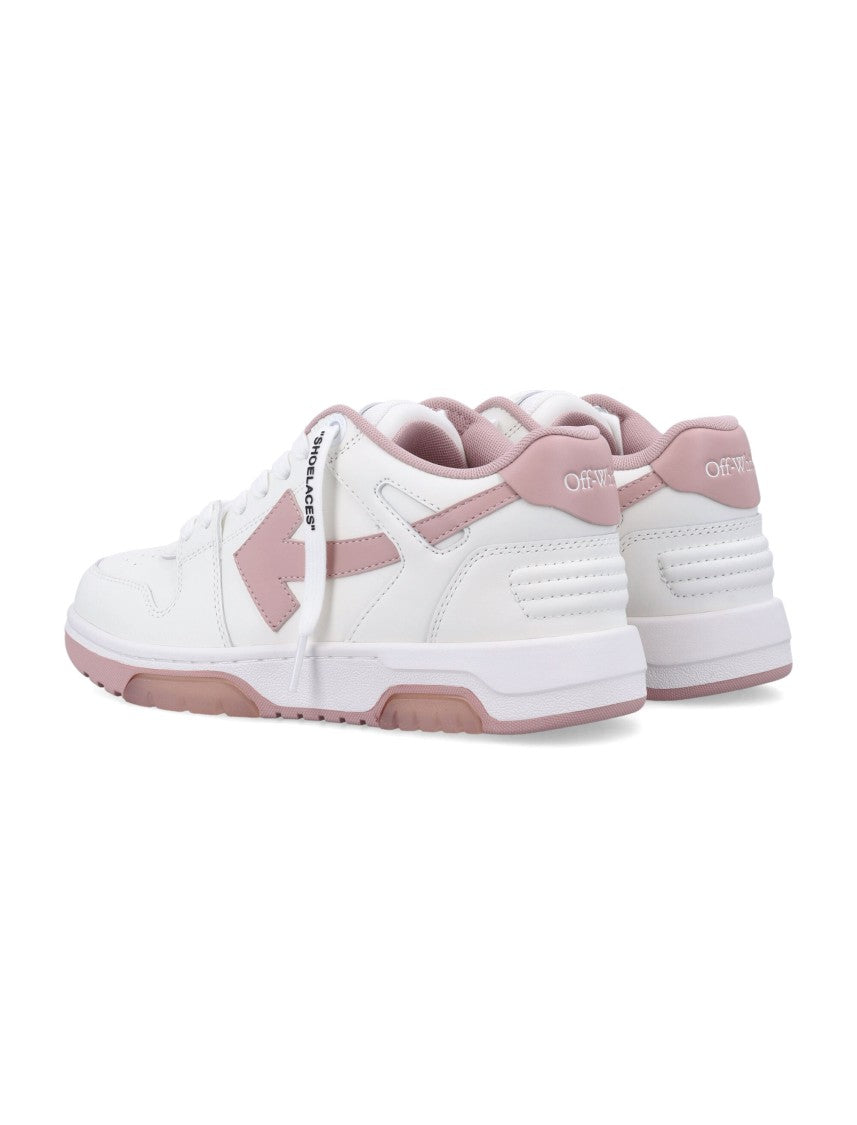 Off-White Calf Leather And Recycled Polyester Sneakers