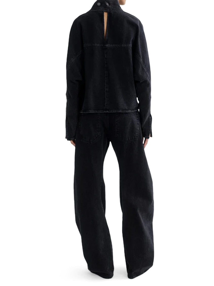 Agolde Wide-Leg Spiral Jeans With High Waist And Classic Five-Pocket Styling