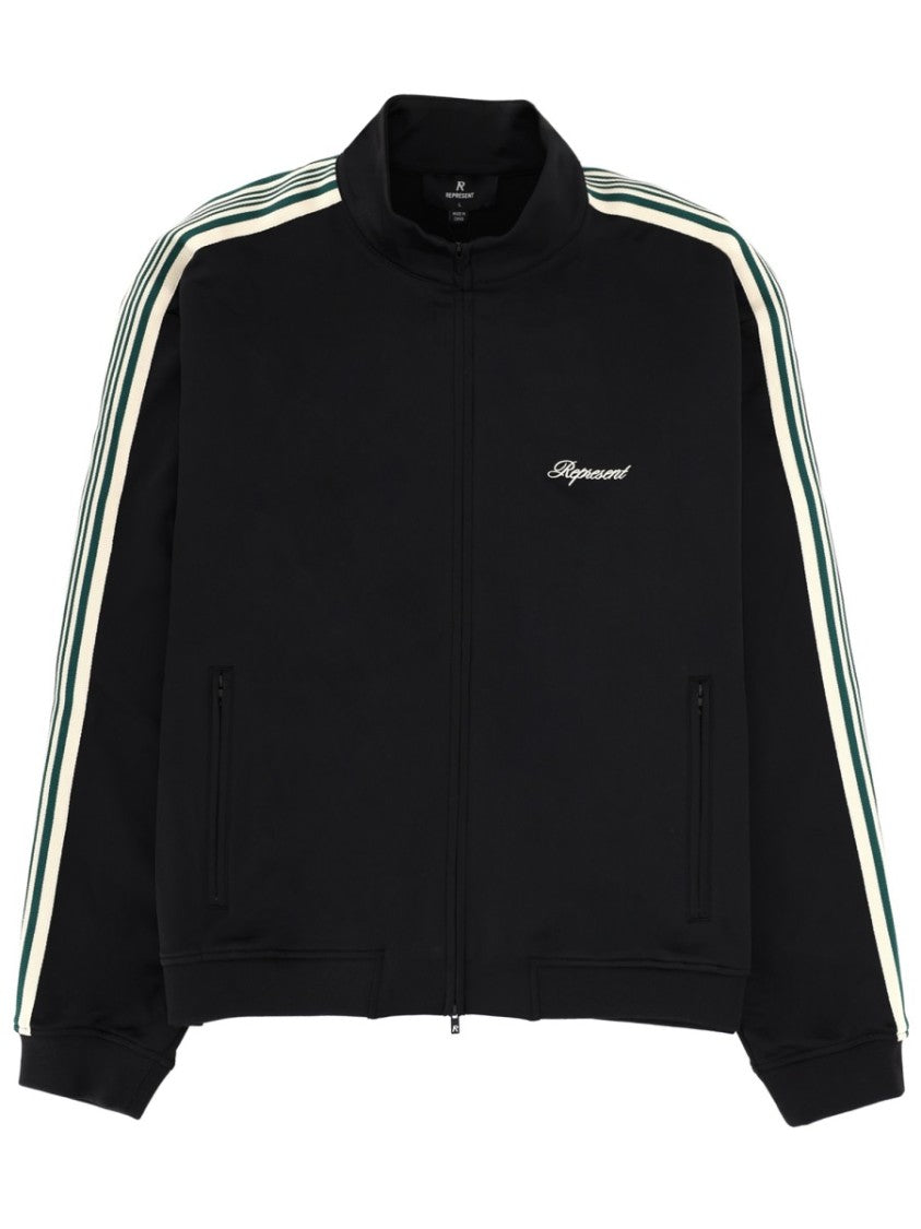 Represent Black Represent Striped Sleeve Sweatshirt