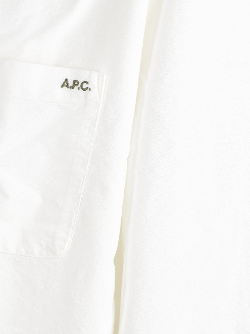 A.P.C. Classic Button-Down Shirt With Subtle Logo Detail