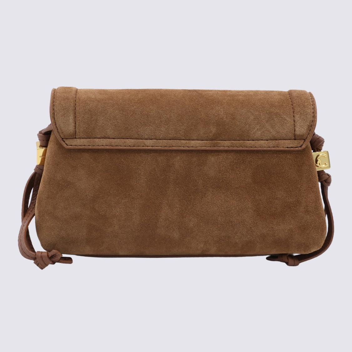Coccinelle Structured Suede Handbag With Flap Closure