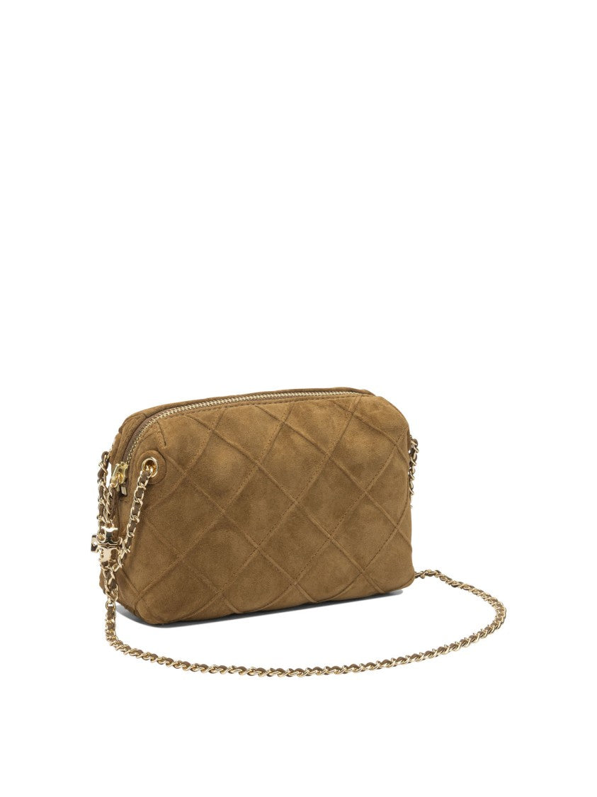 Tory Burch Quilted Suede Crossbody Bag