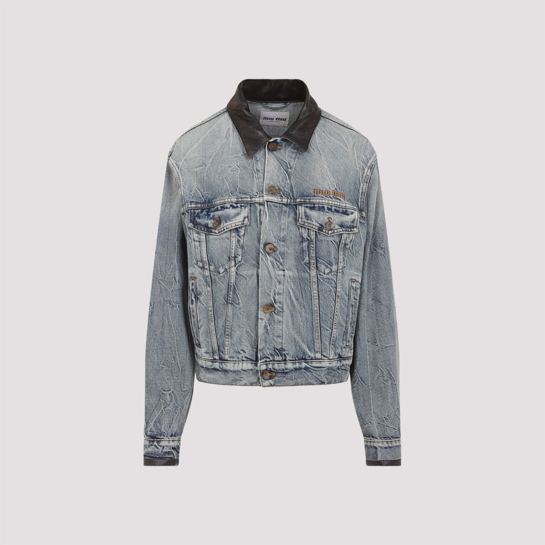 Miu Miu Light Blue Cotton Denim Jacket